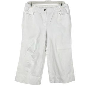 Vtg Y2k Hollister White Stretch Crop Capri Pants